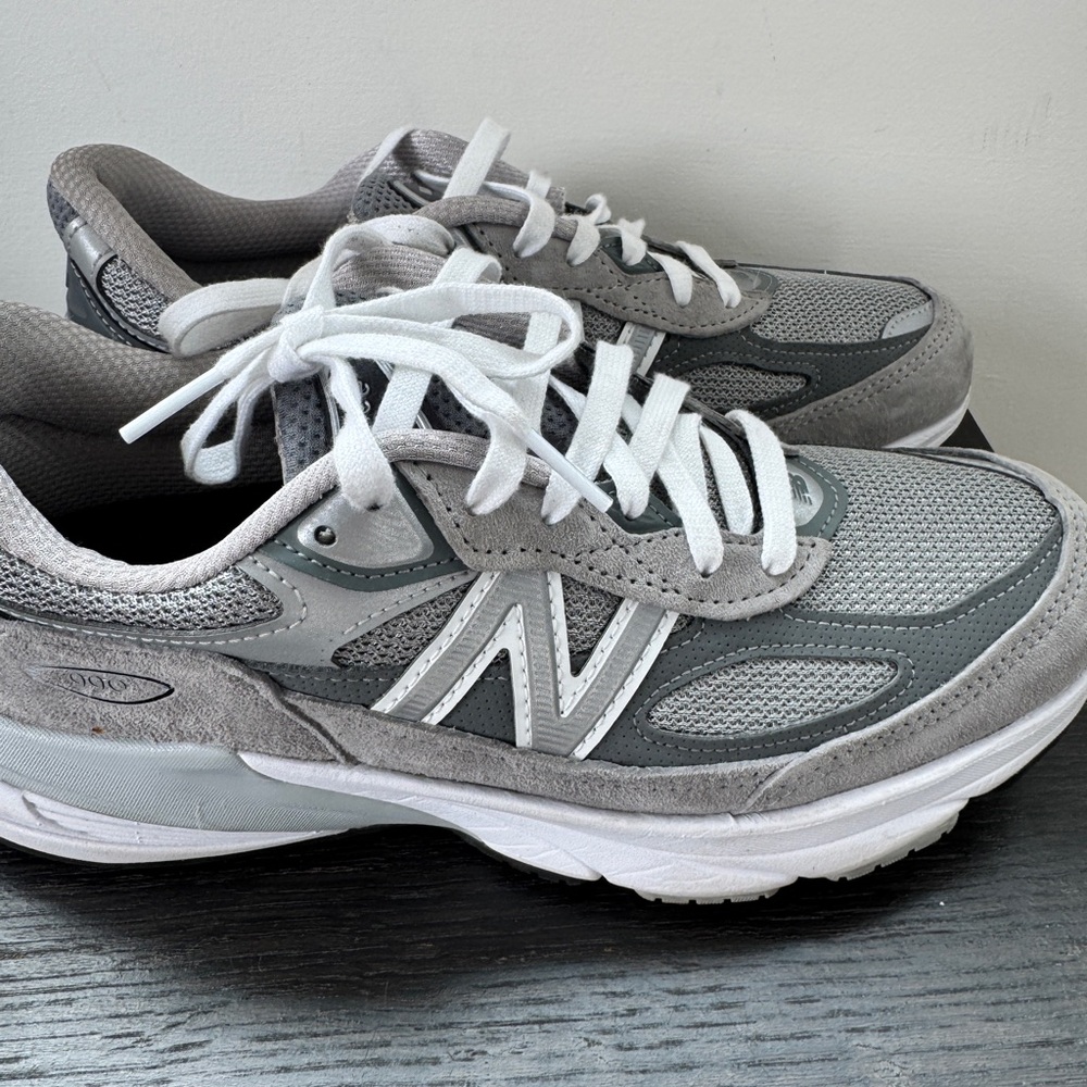 New Balance Gray and White Sneakers